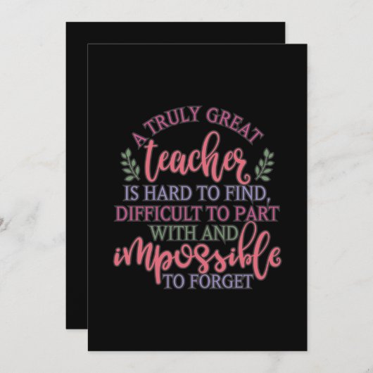 おもしろい先生感謝アイディア サンキューカード (正面/裏面)