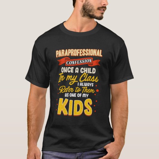 おもしろい先生感謝ギフトParaprofessional C Tシャツ (正面)