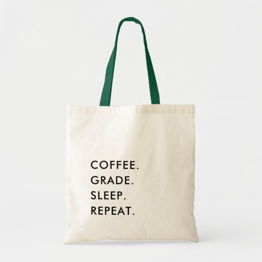 おもしろい先生採点ミニマルモダンタイポグラフィ トートバッグ (正面)