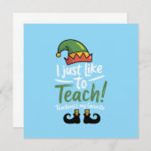 おもしろい先生教えのクリスマスはお気に入りの 招待状 (正面/裏面)