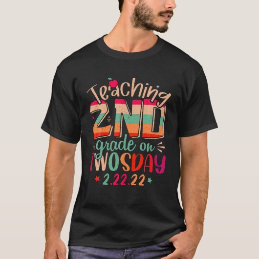 おもしろい先生教え引用文22日の2年生 Tシャツ (正面)