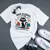 おもしろい先生新学期猫好き図 Tシャツ