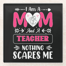 おもしろい先生母先生母おもしろい ガラスコースター