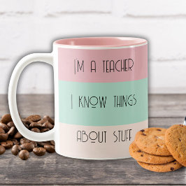 おもしろい先生色ブロパーソナライズされたック ツートーンマグカップ