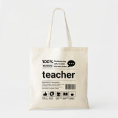 おもしろい先生謝礼年度末のギフト トートバッグ (正面)