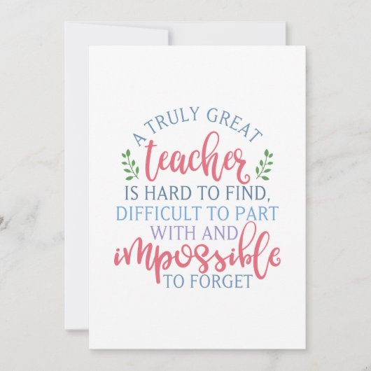 おもしろい先生謝礼表 サンキューカード (正面)