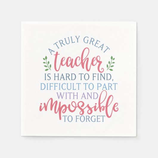 おもしろい先生謝礼表 スタンダードカクテルナプキン (正面)