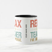 おもしろい先生退職レトロヴィンテージコーヒー マグカップ (中央)