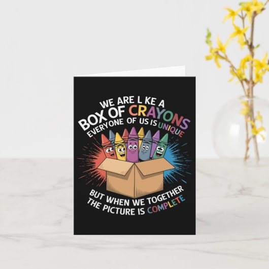 おもしろい先生 私たちはクレヨンの箱みたい 2 カード (黄色い花)