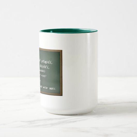 おもしろい先生- Math Wordの問題の表示方法 マグカップ (中央)