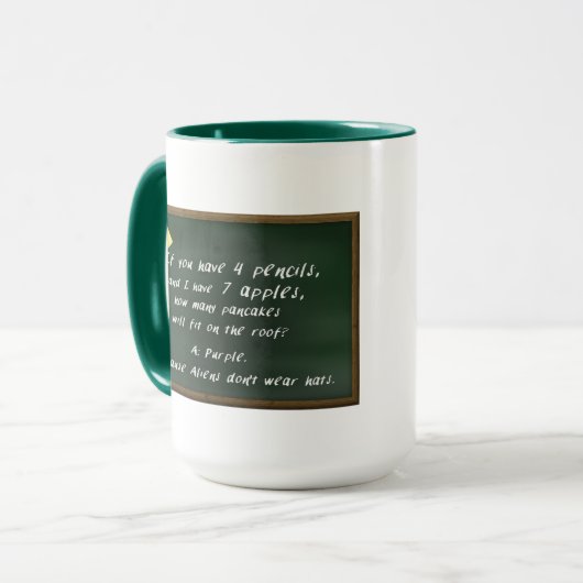 おもしろい先生- Math Wordの問題の表示方法 マグカップ (正面左)