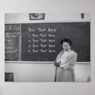 おもしろい先生Blackboardテキストポスター ポスター