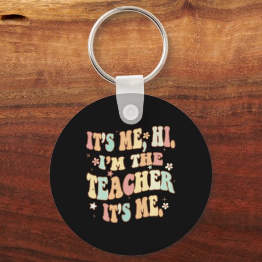 おもしろい先生Groovy私こんにちは私は先生です キーホルダー (裏面)