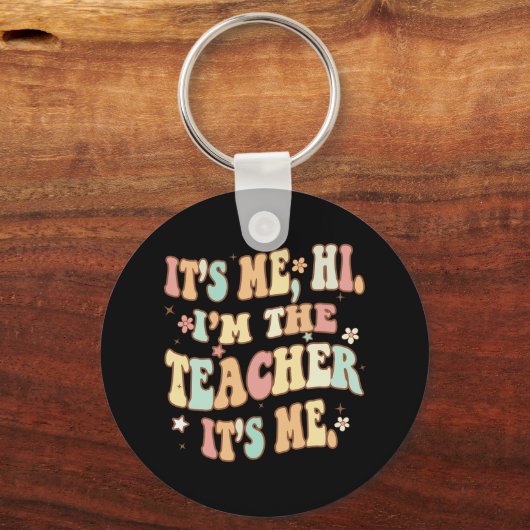 おもしろい先生Groovy私こんにちは私は先生です キーホルダー (正面)