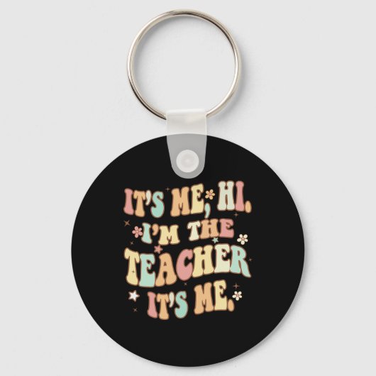 おもしろい先生Groovy私こんにちは私は先生です キーホルダー (裏面)