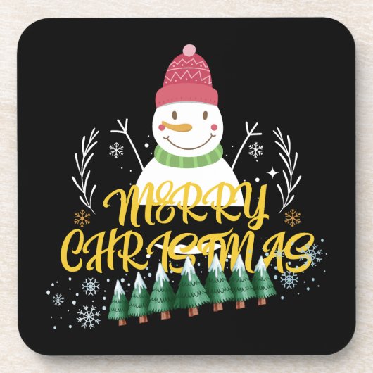 おもしろい入りクリスマスデザイン コースター (正面)