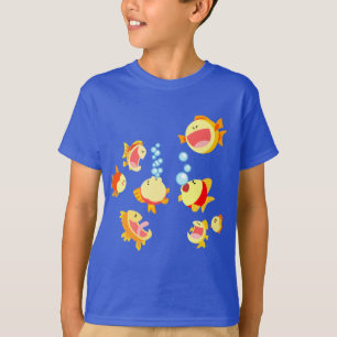 おもしろい入り水槽マンガの子どもTシャツ Tシャツ