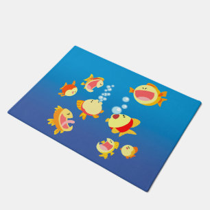 おもしろい入り水槽（魚）ドアマット ドアマット