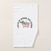 おもしろい入浴用ワニ引用文バスルーム用タオル バスタオルセット (ハンドタオル)