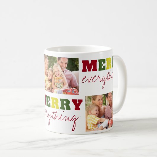 おもしろい全メリー3 Photoクリスマスホリデー コーヒーマグカップ (正面右)
