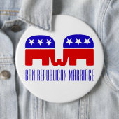 おもしろい共和党の結婚を禁止LGBTQ+プッシュバック6" 缶バッジ (インサイチュ)