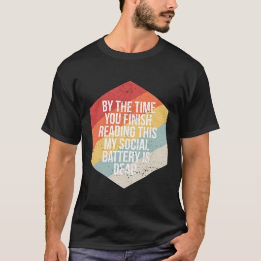 おもしろい内向きソーシャル・バッテリーInfj Isp Infp Intj Tシャツ (正面)