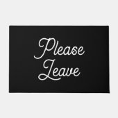 おもしろい内向き「お願い」離れ引用文シンプル ドアマット (正面)