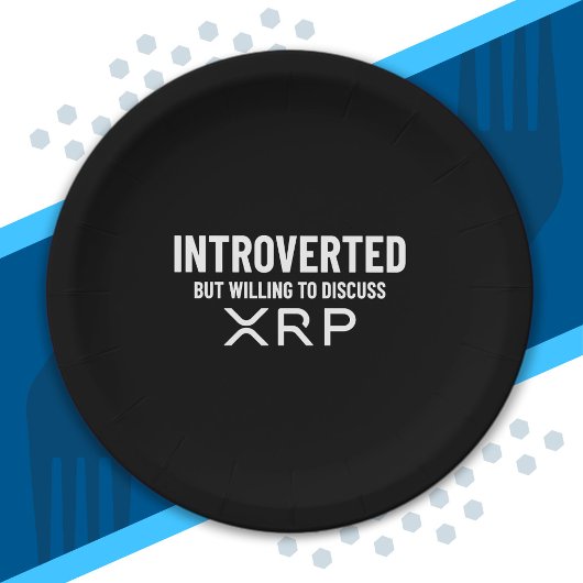 おもしろい内向きXRP暗号通貨ミーム引用文 ペーパープレート