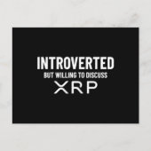 おもしろい内向きXRP暗号通貨ミーム引用文 ポストカード (正面)