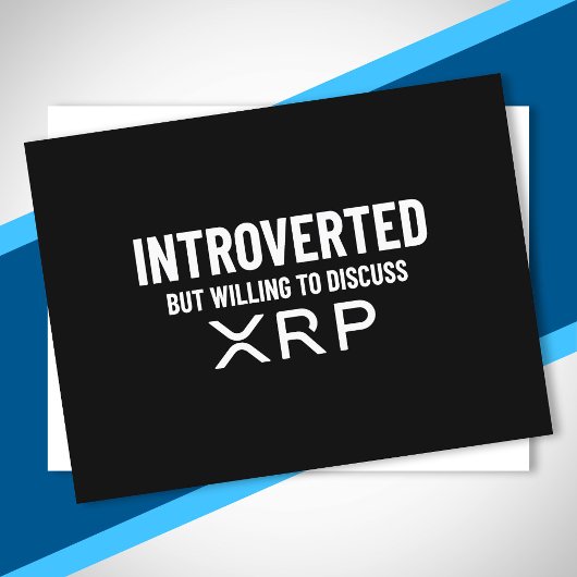 おもしろい内向きXRP暗号通貨ミーム引用文 ポストカード