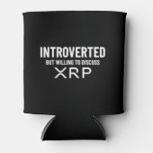 おもしろい内向きXRP暗号通貨ミーム引用文 缶クーラー (正面)