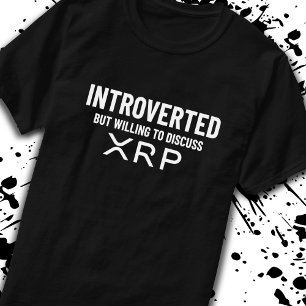 おもしろい内向きXRP暗号通貨ミーム引用文 Tシャツ