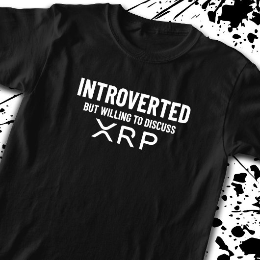 おもしろい内向きXRP暗号通貨ミーム引用文 Tシャツ
