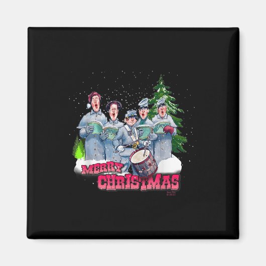 おもしろい内戦のクリスマス マグネット (正面)