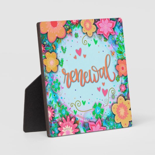 おもしろい再かわいらし生フローラお洒落刺激 フォトプラーク (正面)