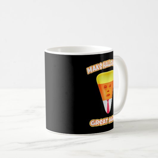 おもしろい再びハロウィン素晴らしを作るキャンディコーントランプ コーヒーマグカップ (正面右)