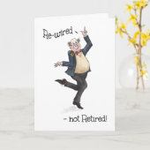 おもしろい再配線されていない人の退職退職した カード (黄色い花)