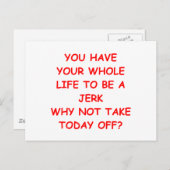 おもしろい冗談 ポストカード (正面/裏面)