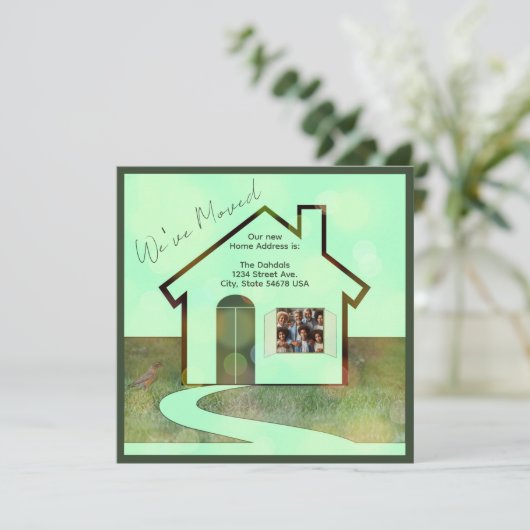 おもしろい写真と鳥の引っ越しましたホームのお知らせ (スタンド正面)