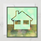 おもしろい写真と鳥の引っ越しましたホームのお知らせ (裏面)