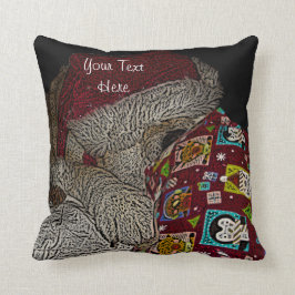 おもしろい写真のクリスマスに着飾ったかわいい犬 クッション