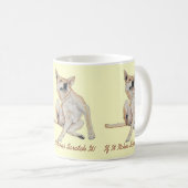 おもしろい写真のスローガンで痒い犬 コーヒーマグカップ (正面右)