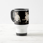 おもしろい写真のスローガンで痒い犬 トラベルマグ (正面左)