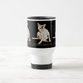 おもしろい写真のスローガンで痒い犬 トラベルマグ (中央)