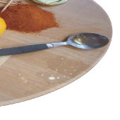 おもしろい写真のディナーのためのチョップベグの準備 カッティングボード (角)