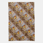 おもしろい写真のディナーのためのチョップベグの準備 キッチンタオル (縦)