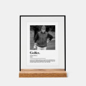 おもしろい写真を使用したゴルファーカスタム辞書定義 アクリルサイン (正面)