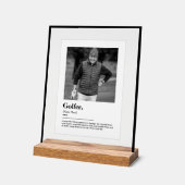 おもしろい写真を使用したゴルファーカスタム辞書定義 アクリルサイン (傾斜)