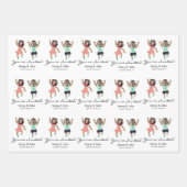 おもしろい写真カスタマイズの新郎新婦の結婚追加 ラッピングペーパーシート (正面2)