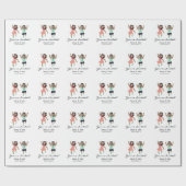 おもしろい写真カスタマイズの新郎新婦の結婚追加 ラッピングペーパー (フラット)